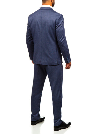 Men's Casual Suit Navy Blue Bolf 004