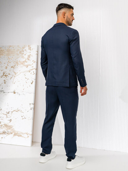 Men's Casual Suit Navy Blue Bolf 12