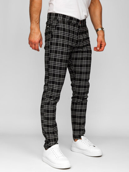 Men's Checkered Joggers Black Bolf 184166