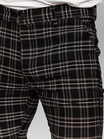 Men's Checkered Joggers Black Bolf 184166