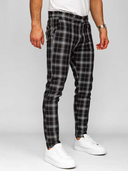 Men's Checkered Joggers Black Bolf 184167