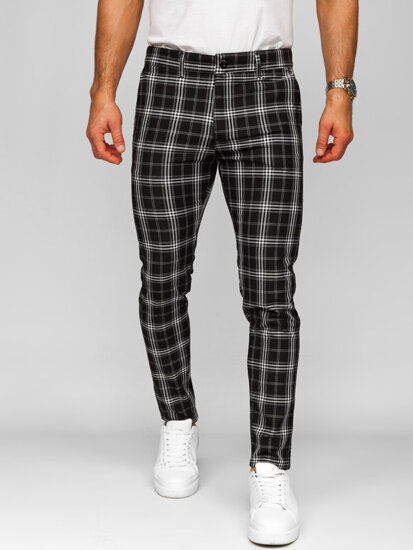 Men's Checkered Joggers Black Bolf 184167