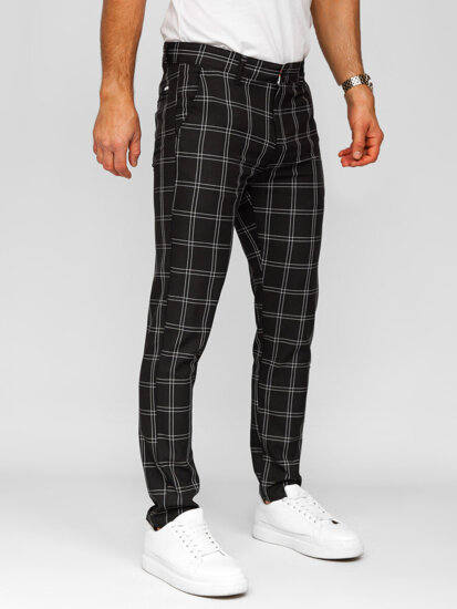 Men's Checkered Joggers Black Bolf 184188