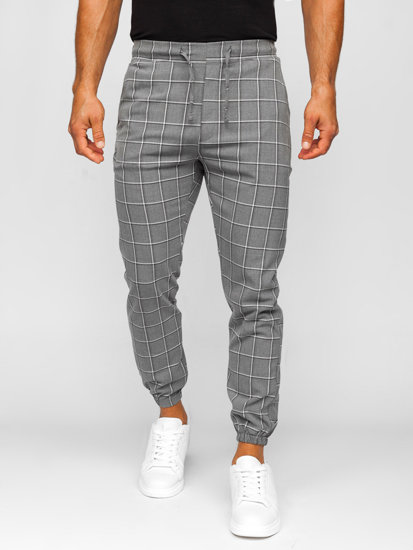 Men's Checkered Joggers Graphite Bolf 0064