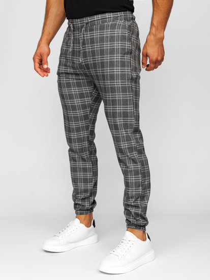 Men's Checkered Joggers Graphite Bolf 0067