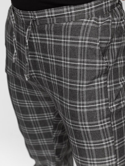 Men's Checkered Joggers Graphite Bolf 0067