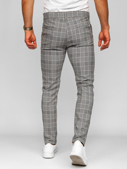 Men's Checkered Joggers Grey Bolf 184171