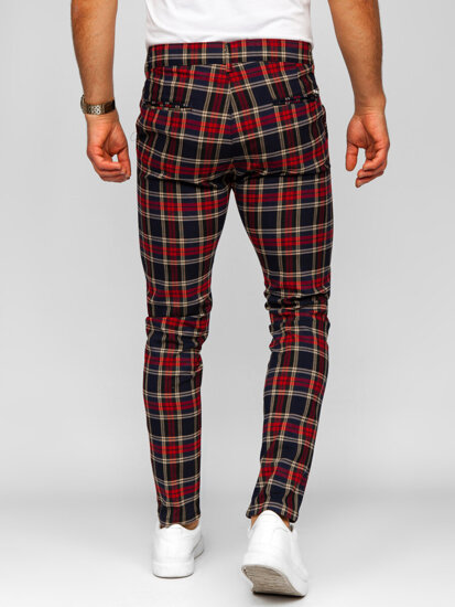 Men's Checkered Joggers Navy Blue Bolf 184165