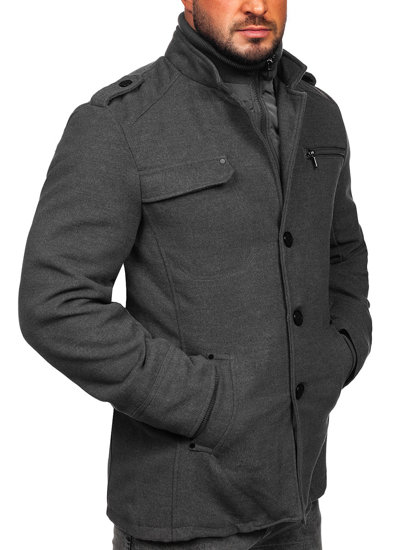 Men's Coat Grey Bolf 8856