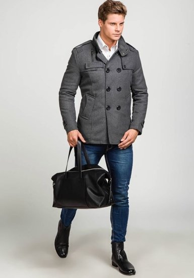 Men's Coat Grey Bolf 8857