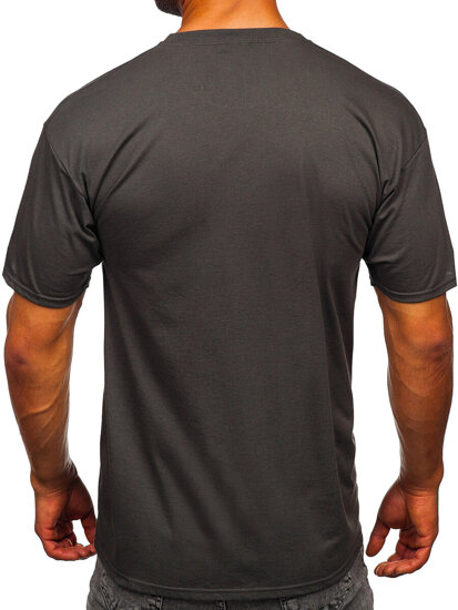 Men's Cotton Basic T-shirt Anthracite Bolf B459