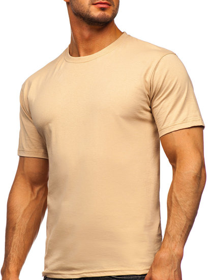 Men's Cotton Basic T-shirt Beige Bolf 192397