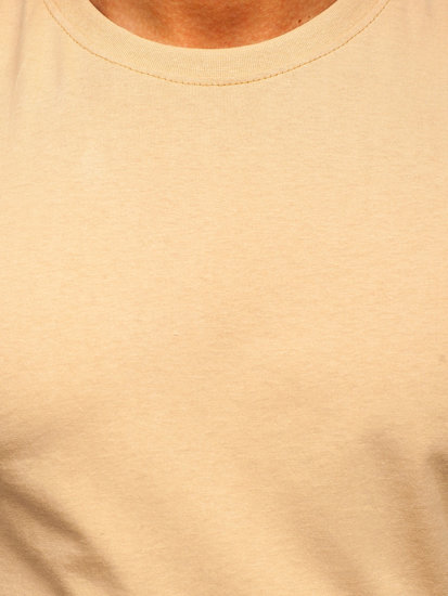 Men's Cotton Basic T-shirt Beige Bolf 192397