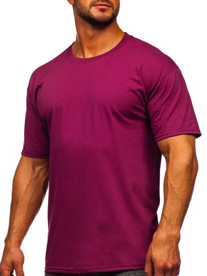 Men's Cotton Basic T-shirt Claret Bolf B459