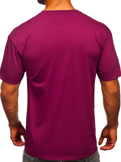 Men's Cotton Basic T-shirt Claret Bolf B459