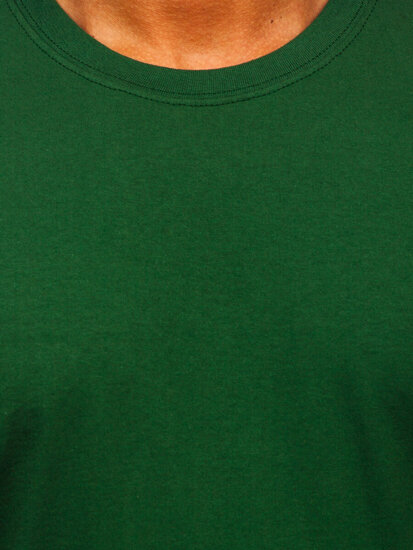 Men's Cotton Basic T-shirt Dark Green Bolf B459