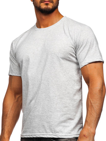 Men's Cotton Basic T-shirt Light Grey Bolf 192397