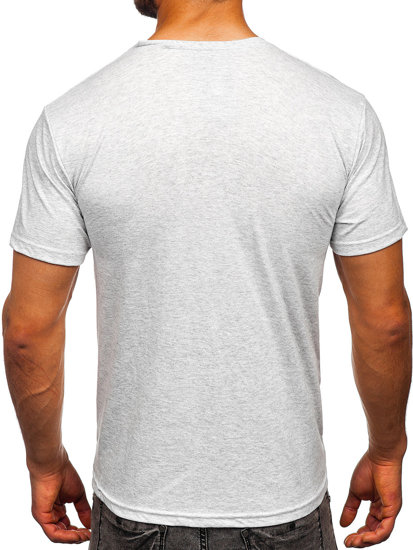 Men's Cotton Basic T-shirt Light Grey Bolf 192397