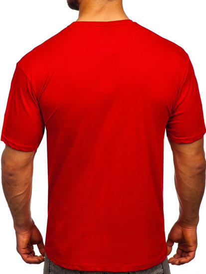 Men's Cotton Basic T-shirt Red Bolf 192397