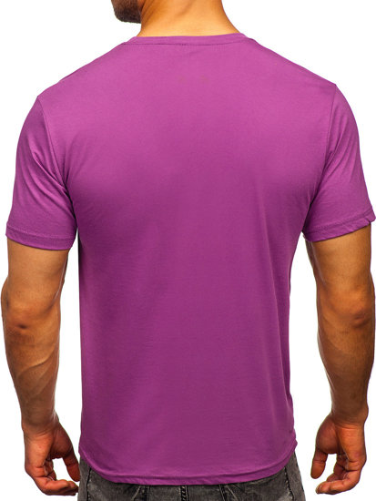 Men's Cotton Basic T-shirt Violet Bolf 192397