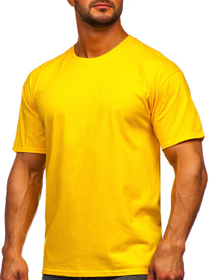 Men's Cotton Basic T-shirt Yellow Bolf B459