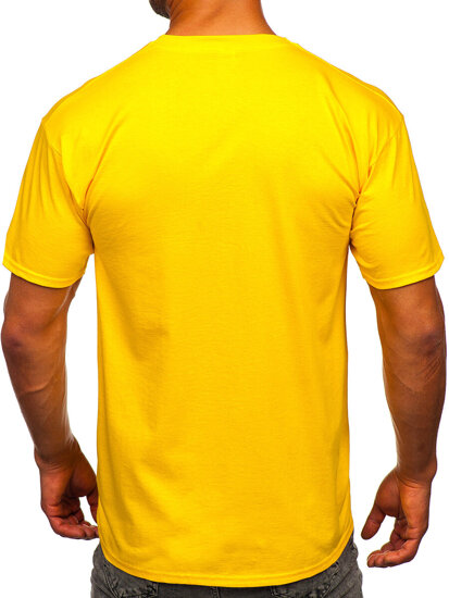 Men's Cotton Basic T-shirt Yellow Bolf B459