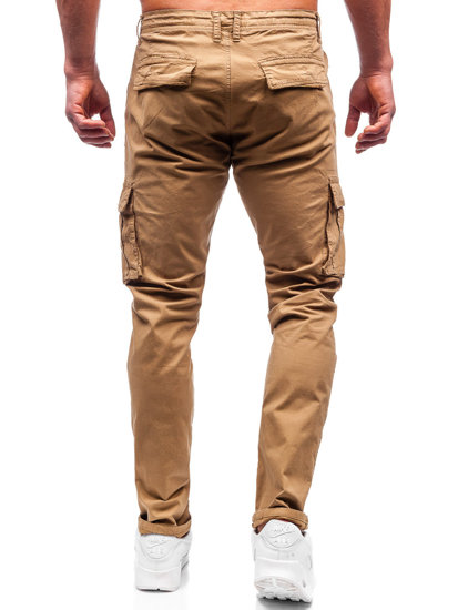 Men's Cotton Cargo Pants Camel Bolf J700