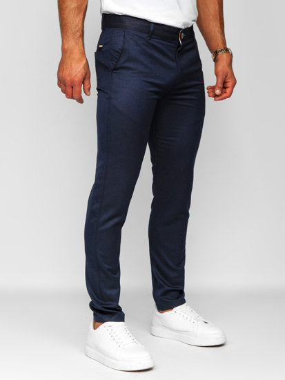 Men's Cotton Chinos Navy Blue Bolf 0030