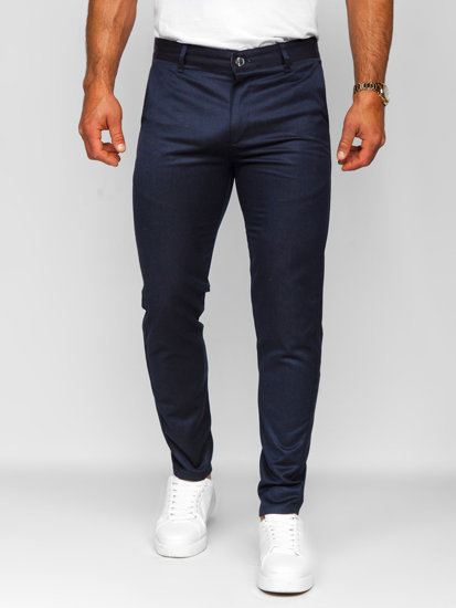 Men's Cotton Chinos Navy Blue Bolf 0030