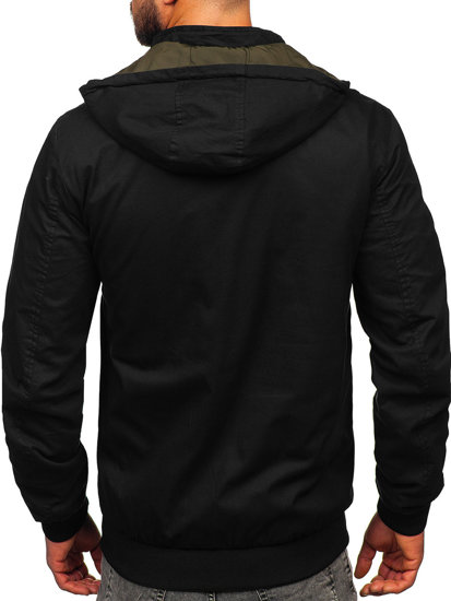 Men's Cotton Lightweight Jacket Black Bolf 84M3010