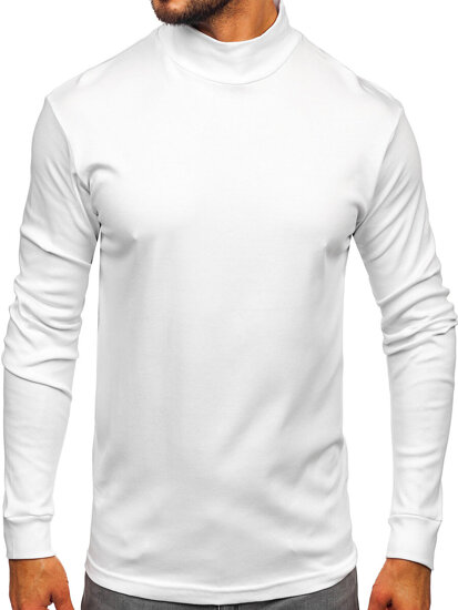 Men’s Cotton Polo Neck Sweater White Bolf 534