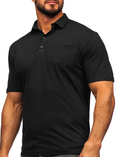 Men's Cotton Polo Shirt Black Bolf 143006