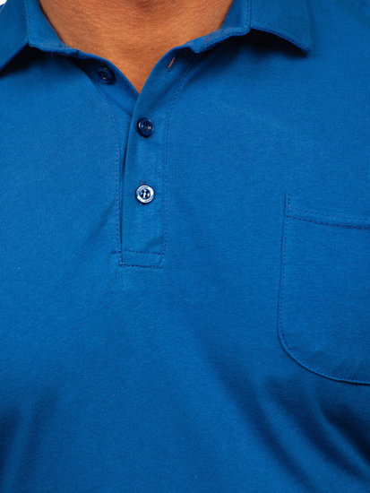 Men's Cotton Polo Shirt Blue Bolf 143006