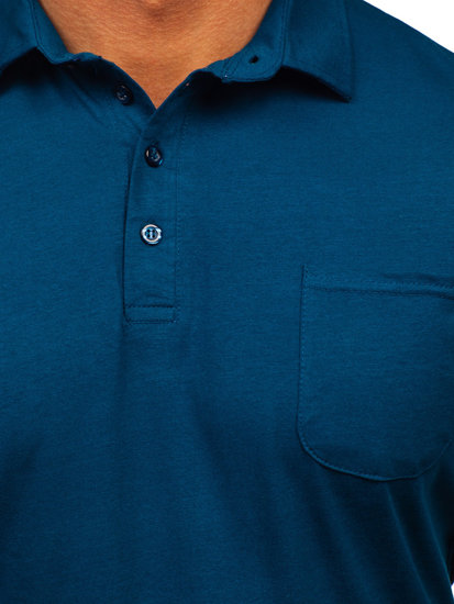 Men's Cotton Polo Shirt Dark Blue Bolf 143006