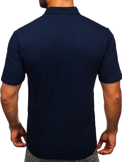 Men's Cotton Polo Shirt Navy Blue Bolf 143006