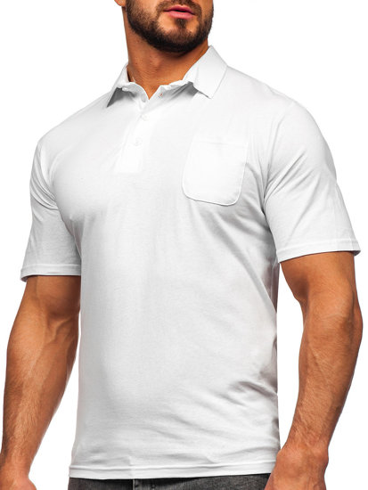 Men's Cotton Polo Shirt White Bolf 143006