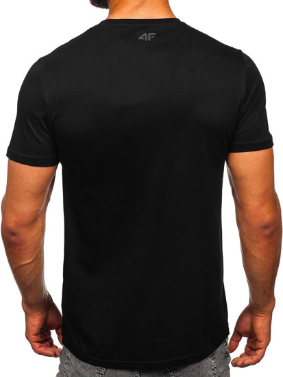 Men's Cotton Printed T-shirt Black 4F M487