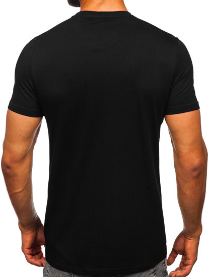 Men's Cotton Printed T-shirt Black 4F M539