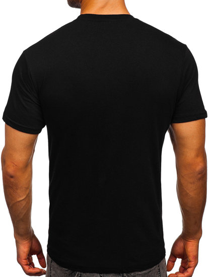 Men's Cotton Printed T-shirt Black Bolf 0404T