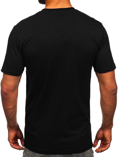 Men's Cotton Printed T-shirt Black Bolf 143024