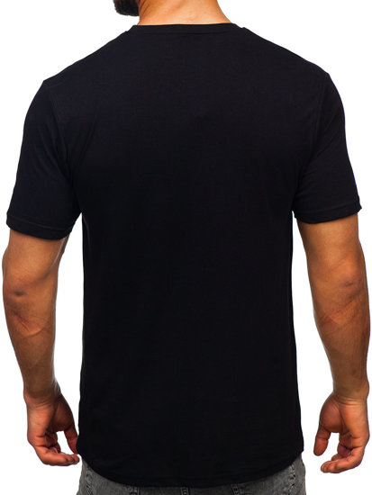 Men's Cotton Printed T-shirt Black Bolf 14772