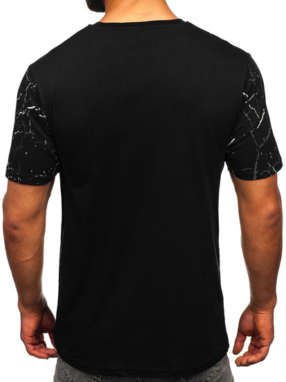 Men's Cotton Printed T-shirt Black Bolf 147737