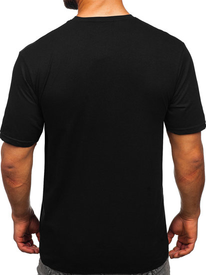 Men's Cotton Printed T-shirt Black Bolf 14791