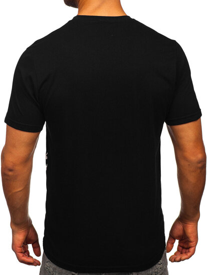 Men's Cotton Printed T-shirt Black Bolf 5035