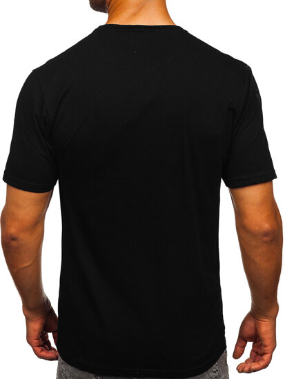 Men's Cotton Printed T-shirt Black Bolf 5066