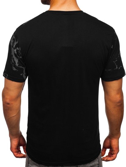 Men's Cotton Printed T-shirt Black Bolf 627