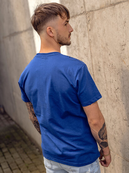 Men's Cotton Printed T-shirt Blue Bolf KS2525TA