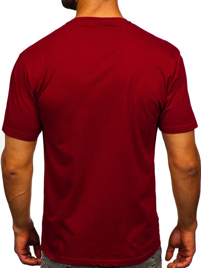 Men's Cotton Printed T-shirt Claret Bolf 5032