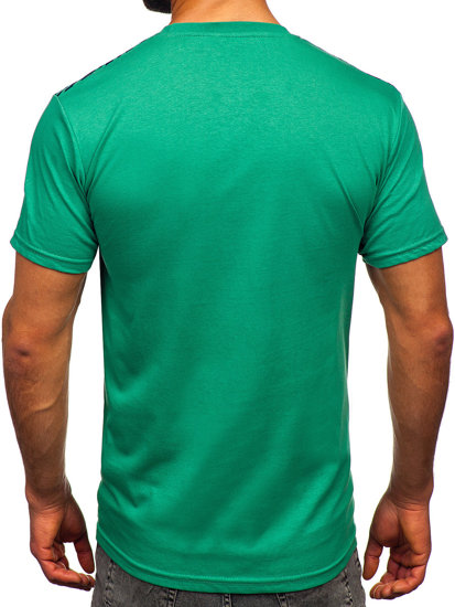 Men's Cotton Printed T-shirt Green Bolf 14720