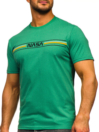 Men's Cotton Printed T-shirt Green Bolf 5052